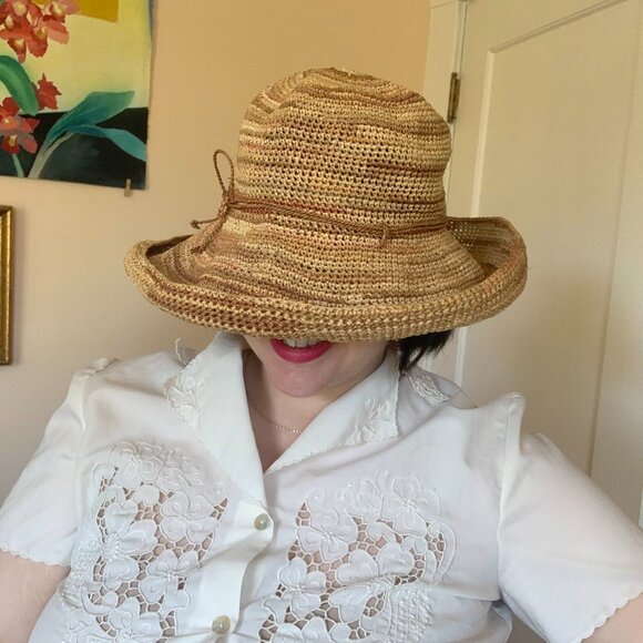 Helen Kaminski Raffia Straw Hat Austrailian Handmade in Madigascar Beach Travel main image 5